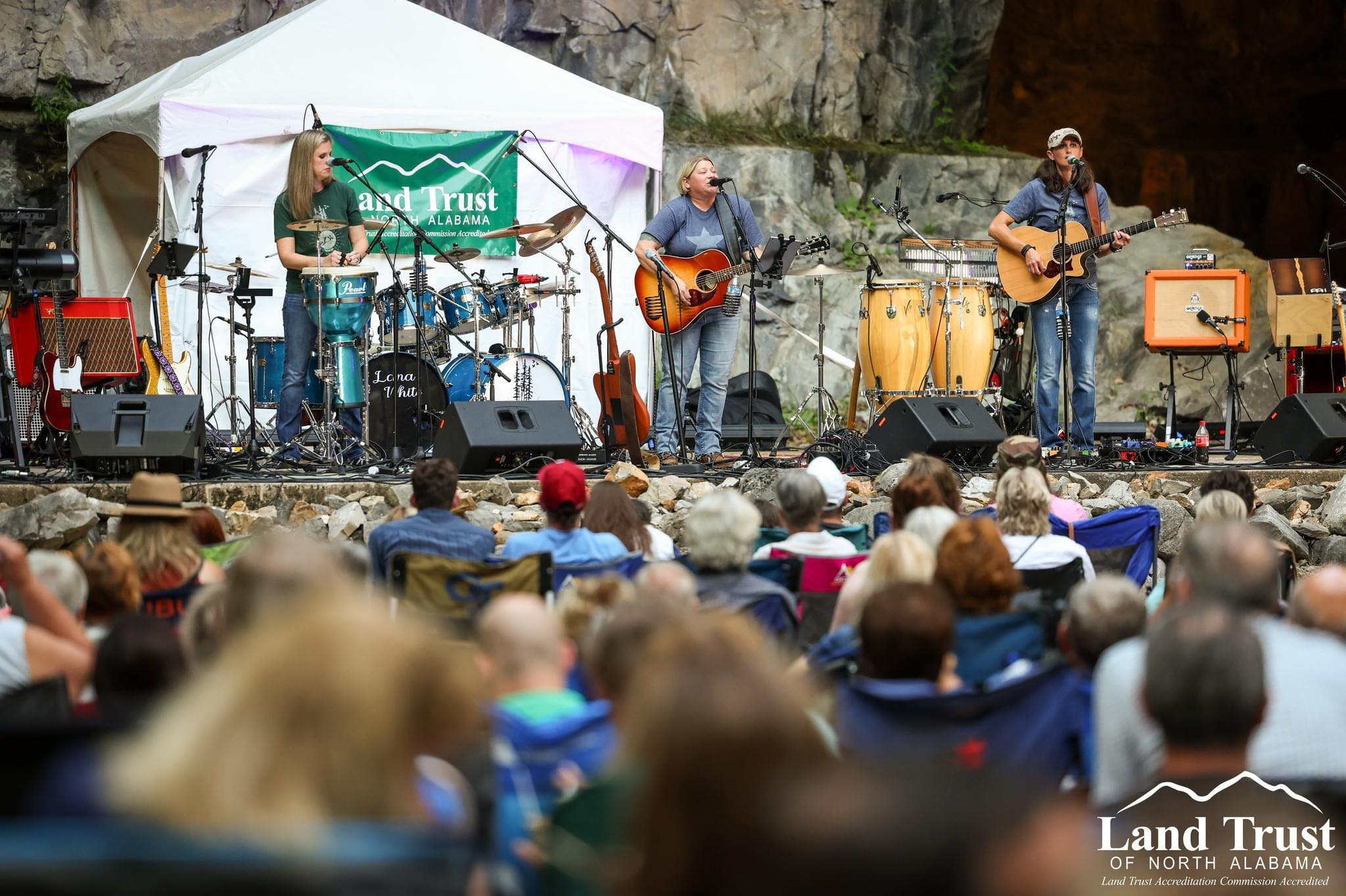 My band playing at Land Trust